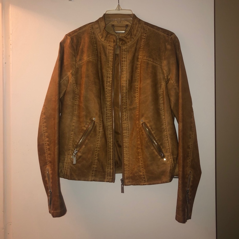 Jz Faux Leather Jacket Medium